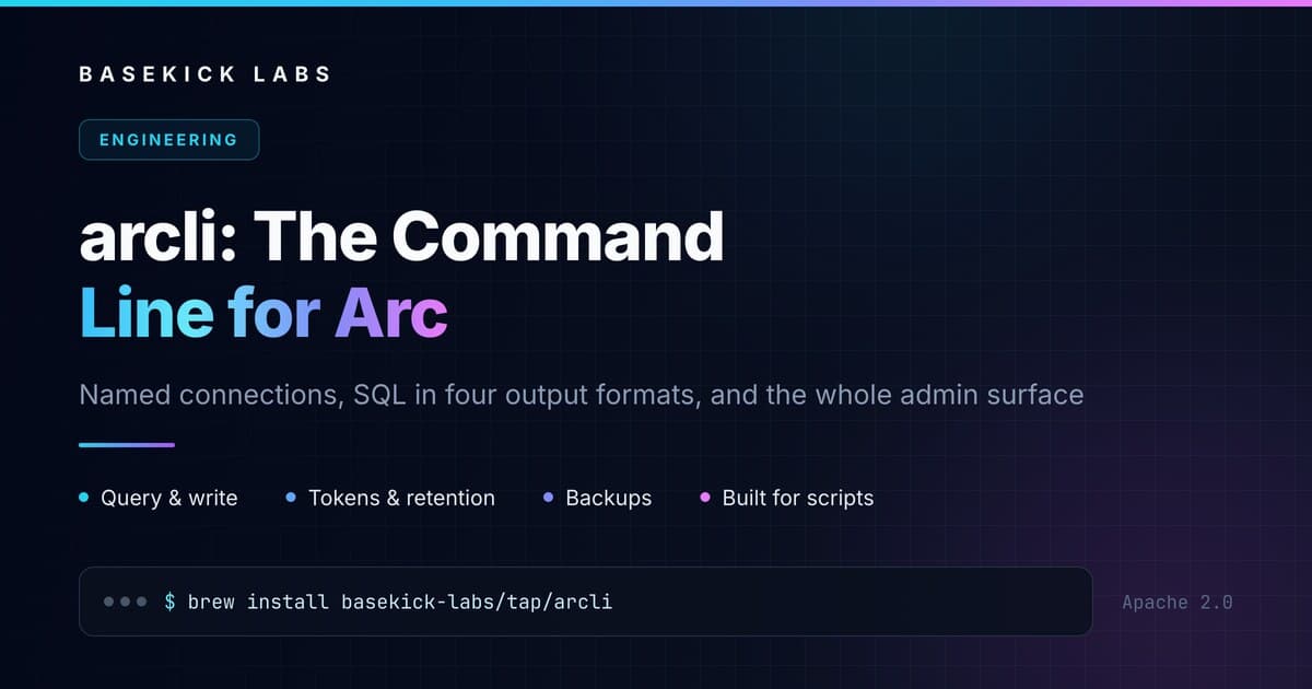 arcli: The Command Line for Arc