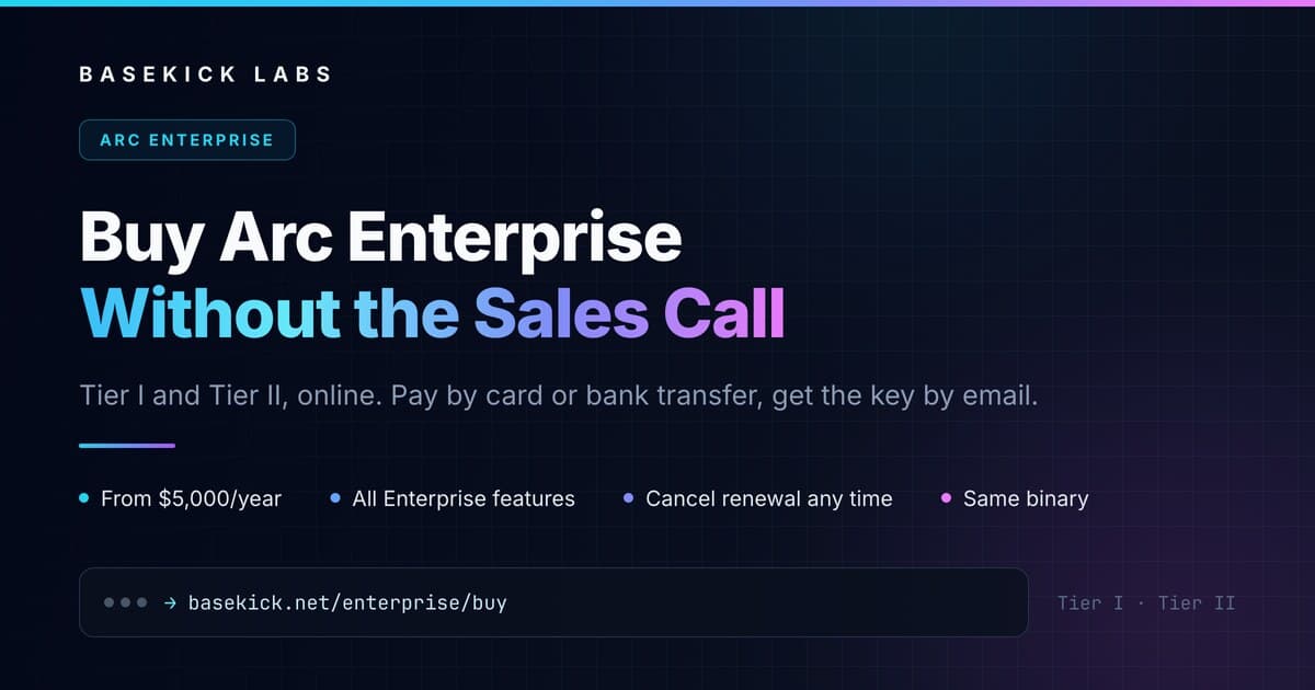 Buy Arc Enterprise Without Talking to Us